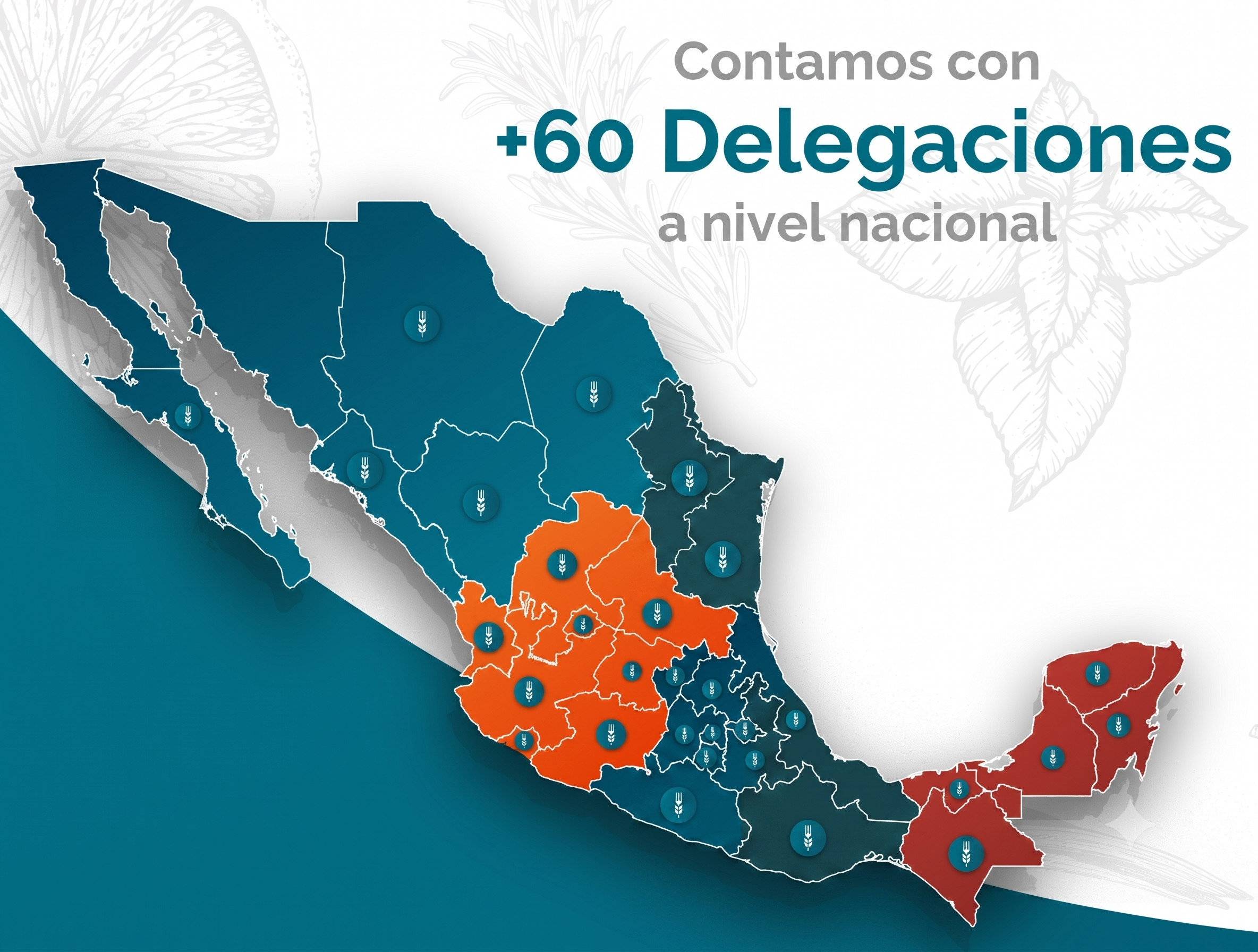 Mapa de cobertura nacional CANIRAC